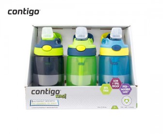 Contigo 康迪克 儿童吸管防漏水壶套装 414毫升x3支(男孩款) Contigo 康迪克 儿童吸管防漏水壶套装 414毫升x3支(男孩款)